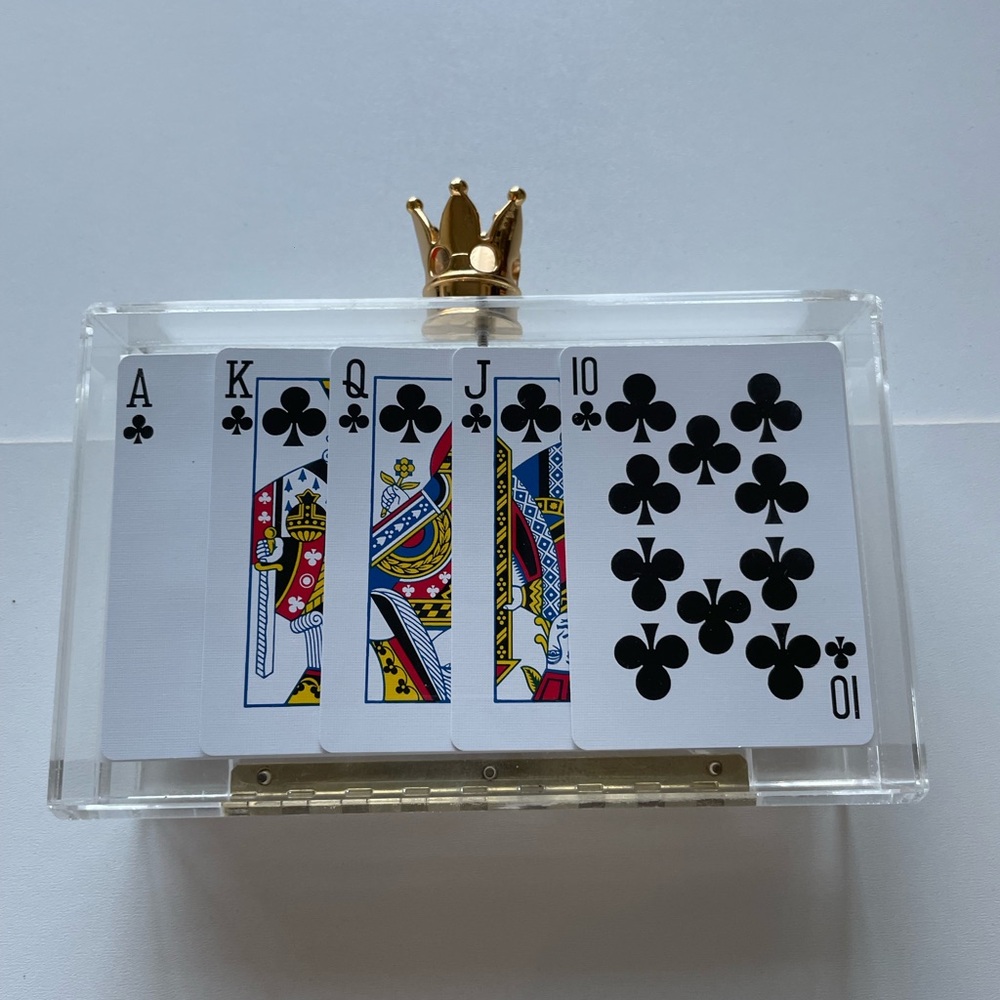 Clear Acrylic Playing Card Clutch View 2